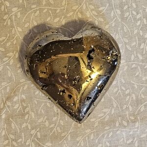 Pyrite Crystal Heart